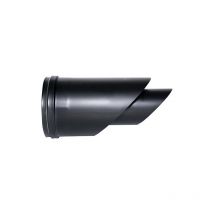 Cheminee coaxial Borne horizontale noire d. 100/150 ce en acier 316 pour poele a pellets Fabrique en Italie uni 1856/2