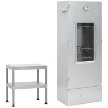 Vidaxl - Fumoir à four à barbecue avec table acier galvanisé
