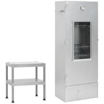 Vidaxl - Fumoir à four à barbecue avec table acier galvanisé