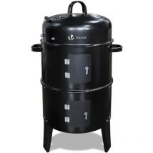 Pro Et Discount - Fumoir vertical Barbecue à charbon de bois bbq avec Thermomètre