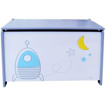 Les Tendances - Coffre à jouets en bois Thème Espace et fusées