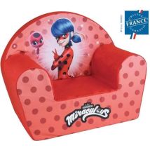 Fun House Miraculous Sessel Club Lady Bug - L.52 X T.33 X H.42 Cm - Für Kinder Ursprung Frankreich Garantiert