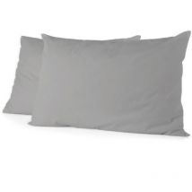 Home Linge Passion - Funda de almohada gris 50 x 70 cm (2 unidades)