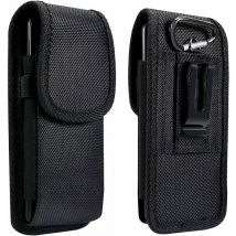 Tonchean - Funda de Cinturón Vertical para Móviles/Smartphones, Talla m (Diagonal: 12 cm/4.7'), Textil, Clip para Cinturón, Cierre Adhesivo