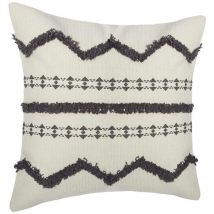 Funda de cojín Etnik - algodón - gris - 40x40 cm - Atmosphera créateur d'intérieur