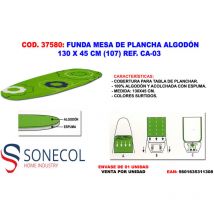 Funda mesa de plancha algodon 130 x 45 (107) ref. ca-03 - Fplus