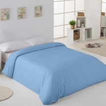 Estelia - Funda nórdica combi 50/50 lisos de EsTela Azul Claro - 180 cm