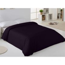 Estelia - Funda nórdica combi 50/50 lisos de EsTela Negro - 150 cm