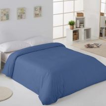 Estelia - Funda nórdica combi 50/50 lisos de EsTela Azulón - 150 cm
