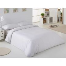 Estelia - Funda nórdica combi 50/50 lisos de EsTela Blanco - 150 cm