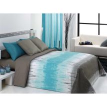 Cañete - Funda nórdica loica de Turquesa - 160 cm