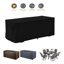 Ej.life - Funda para caja de almacenamiento exterior de tela Oxford 210D, impermeable y resistente a los rayos uv, 123 x 62 x 55 cm