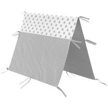 Cubrecama para cama infantil Tipi, Gris, 140.5 x 140 cm Vitalispa