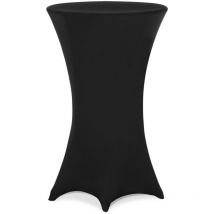 Funda elástica para mesa alta de pie bistro ø 60-65 70-75 80-85 cm altura 120cm color a escoger Ø70 cm / negro - Deuba
