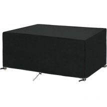 Qiyao - Funda para muebles de jardín 180x100x75cm protección Bach mesa de jardín muebles de exterior impermeable y resistente al viento resistente a