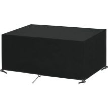 Funda Para Muebles De Jardín De 280 X 205 X 106 Cm, Color Negro, Rectangular, Oxford, Lona Protectora Para Muebles De Jardín Y Exterior, Impermeable, 