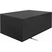 Irisfr - Funda para muebles de jardín, funda rectangular para mesa de jardín, funda protectora para muebles, lona impermeable y anti-UV para muebles
