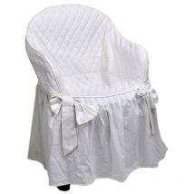 Funda para silla blanca de poliéster 44x38h38/45 cm