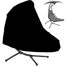 Funda para silla colgante de tela Oxford con cordón ajustable. Impermeable, resistente al viento y con protección UV. Apta para columpios de jardín.