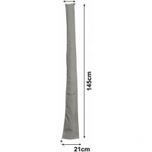 Funda protectora 145x11/21cm para sombrilla de balcón 2x1,25m Gris