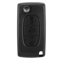 Sjlerst - Funda protectora para mando a distancia de coche de 3 botones, carcasa protectora para Peugeot Citroen