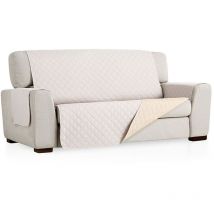 Belmarti - Cubre sofa reversible marfil 3 plazas plus