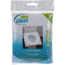 ULTRACLEAN fundas tapa wc 10 piezas blister , Funda tapa WC 10 piezasIdeal para viajesDesechablesHigiénicasMedidas: 37 x 43 cm.