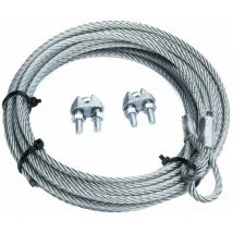 Fune Cavo Corda Acciaio Zincato con asole da 4 mm a 133 fili completa di redance – 3,5 m