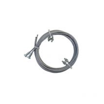 MT - Fune Cavo Corda Acciaio Zincato gancio a t 4 mm a 133 fili completa di redance – lung. 3,0 m