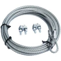 Fune Cavo Corda Acciaio Zincato gancio Asola 4 mm a 133 fili completa di redance – lung. 3,0 m