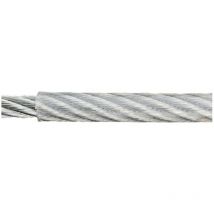 Fune in acciaio zincato (ø x l) 4 mm x 100 m Dörner+helmer 190045 Grigio