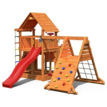 Fungoo - big leader spider red casetta due altalene scivolo e arrampicata