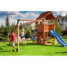 Fungoo Spielturm "Joy Move + Step On Free Time", teak