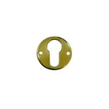 Funktionsrosette Messing poliert Zylinder, zweiteilig.