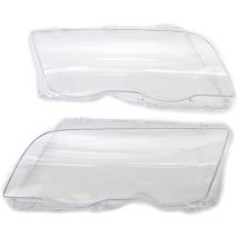 Owsoo - 1 Paar transparente Linsenabdeckung für den linken und rechten Scheinwerfer für bmw E46 3er-Serie 1998–2001, 4-türig