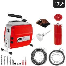MSW - Furet Électrique Déboucheur Canalisation Plomberie 5 Spirales Nettoyage 570 w