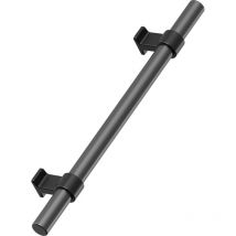 Möbelgriff Bond Breite 250mm - Schrankgriff la 160mm elegant, gun-metall/schwarz matt - Furnipart