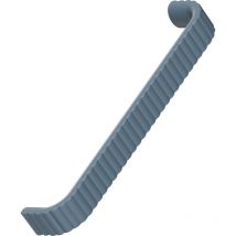 Möbelgriff Flow Breite 171mm - Schrankgriff la 160mm geriffelt, Zinkdruckguss schieferblau matt lackiert - Furnipart