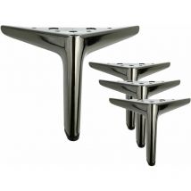 Furniture Legs Set of 4 Black Titanium Triangular Furniture Legs, Electroplating Polishing Process, for Cabinet, Sofa, Coffee Table, tv Cabinet and