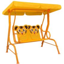 Prolenta Premium - Furniture Limited - Balancelle pour enfants Jaune 115x75x110 cm t