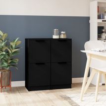 Maison Exclusive - Furniture Limited - Buffets 2 pcs noir 30x30x70 cm bois d'ingénie