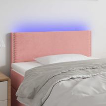Furniture Limited - Cabecero con led de terciopelo rosa