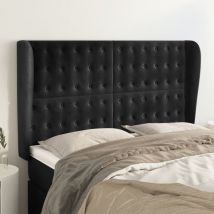 Furniture Limited - Cabecero con orejas de terciopelo negro