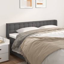 Furniture Limited - Cabecero de cuero sintético gris 183x16x78/88