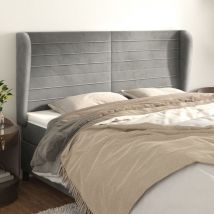 Maison Chic - Furniture Limited - Cabecero con orejas de terciopelo gris claro