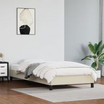 Maison Exclusive - Furniture Limited - Cadre de lit sans matelas crème 90x190 cm sim