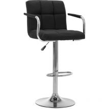 Furniture Limited - Chaise de bar Noir Tissu