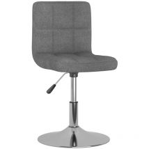 Furniture Limited - Chaise pivotante à manger Gris clair Tissu