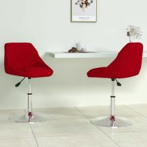Prolenta Premium - Furniture Limited - Chaises pivotantes à manger lot de 2 Rouge bo