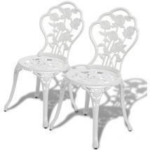 Prolenta Premium - Furniture Limited - Chaises de bistro lot de 2 Aluminium coulé